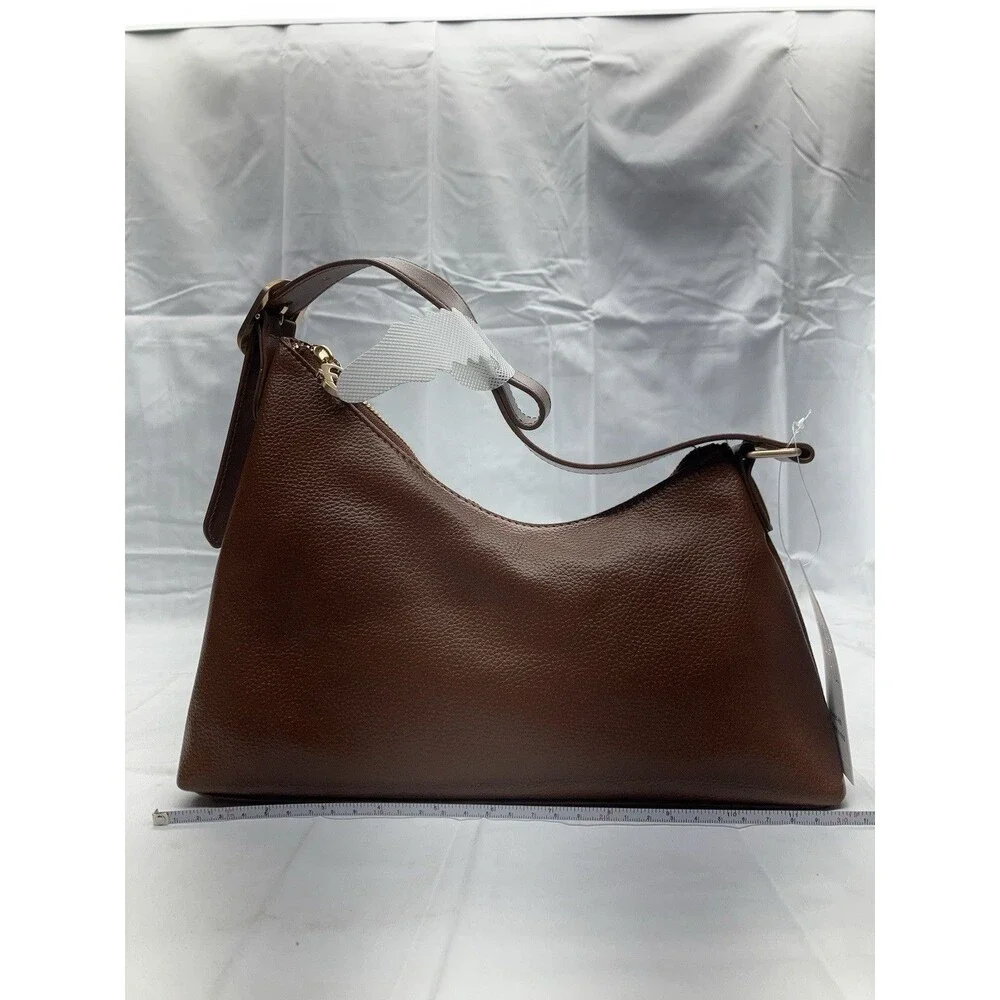 Time and Tru TT243129-BRN Brown Vinyl Adjustable Strap Women's Shoulder Handbag